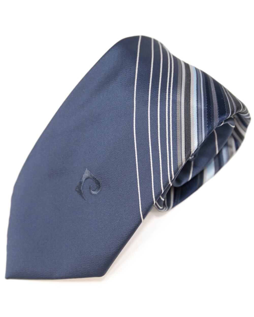 Pierre Cardin Vintage Retro Blue Striped 60's 70's Polyester Necktie